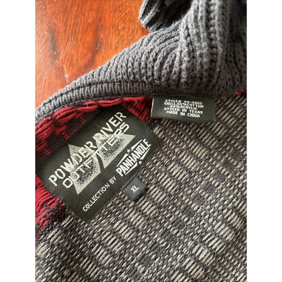 Powder River Outfitters Womens Long Cardigan Duster Sweater XL Fair Isle Ruffle - Picture 9 of 9